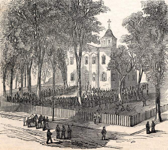 Federal troops occupy Natchez, Mississippi, July 13, 1863, artist's impression