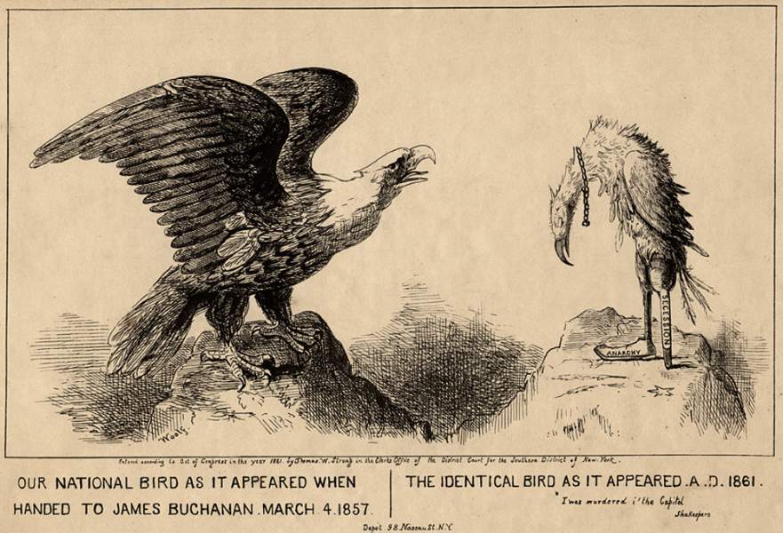 "Our National Bird ....," cartoon, 1861
