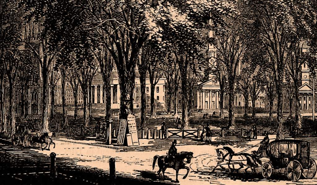 New Haven, Connecticut, 1861, artist's impression