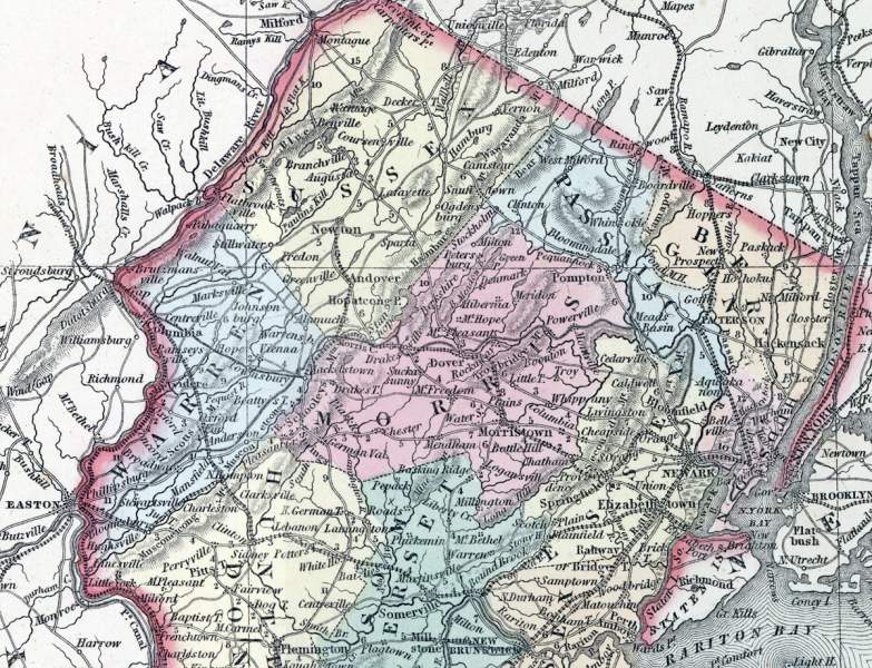New Jersey, Northern Counties, 1857