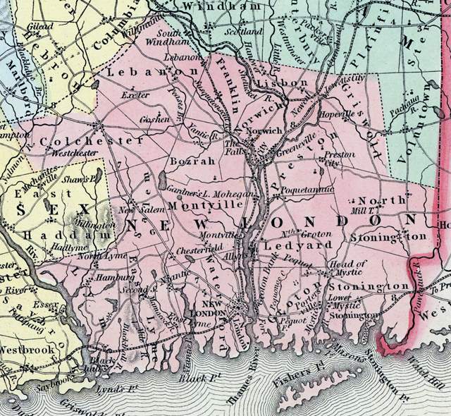 New London County, Connecticut, 1857