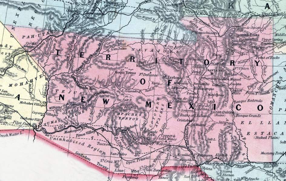 New Mexico Territory, 1857, zoomable map
