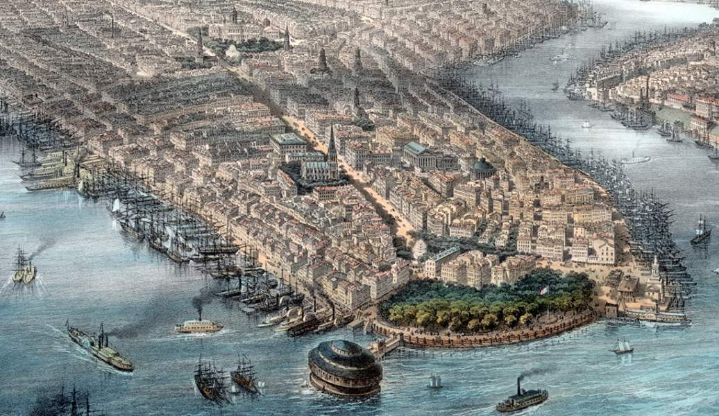 New York City, 1850s, detail