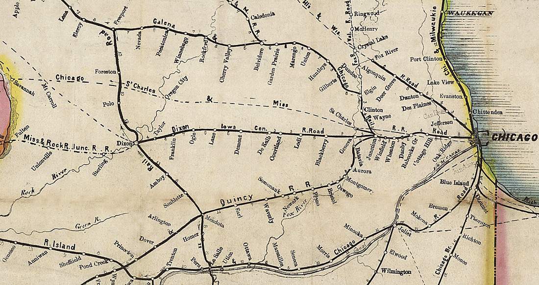 Northern Illinois Railroads, 1855