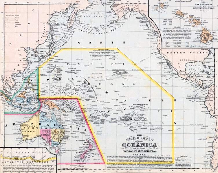 Oceania, 1857, zoomable map