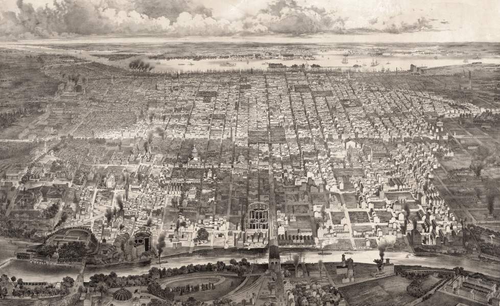 Philadelphia, Pennsylvania, circa 1860, zoomable image