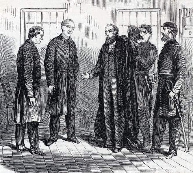 Preparing Captain Henry Wirz for his execution, November 10, 1865, artist's impression