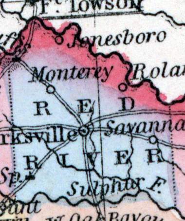 Red River County, Texas, 1857