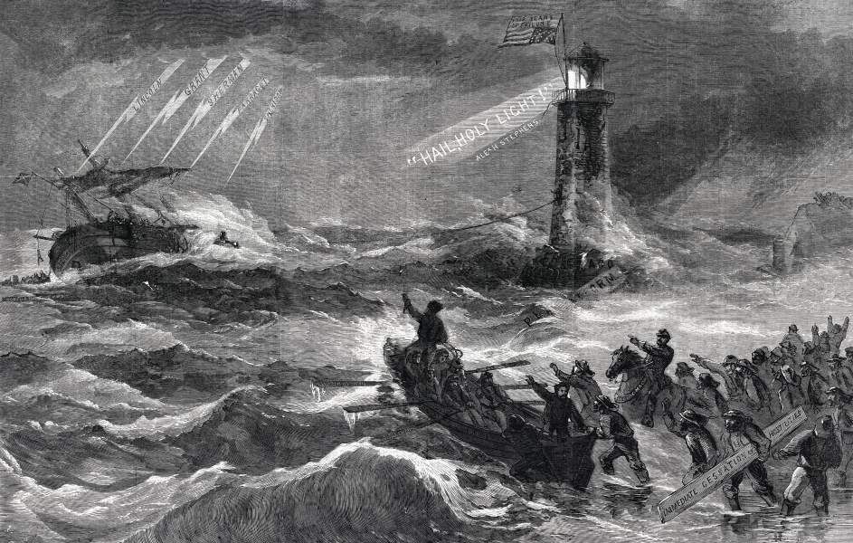 "The Forlorn Hope," Theodore Jones, Harper's Weekly, October 29, 1864, zoomable image