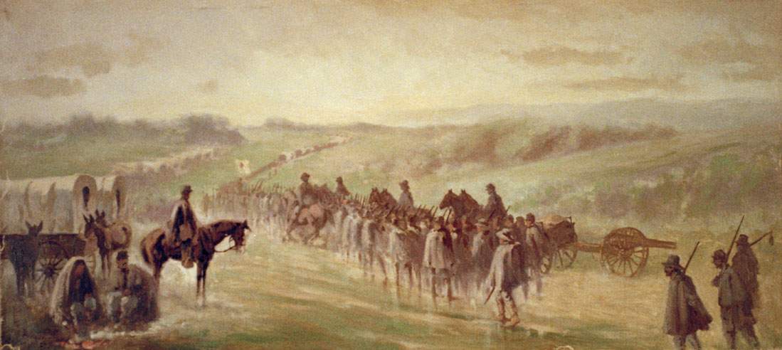 Edwin Forbes, "Pursuit of Lee's Army," July 7, 1863