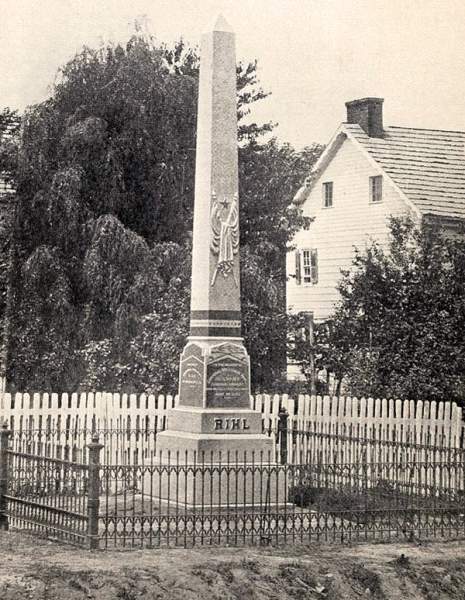 Memorial to Corporal William H. Rihl, Greencastle, Pennsylvania, circa 1886