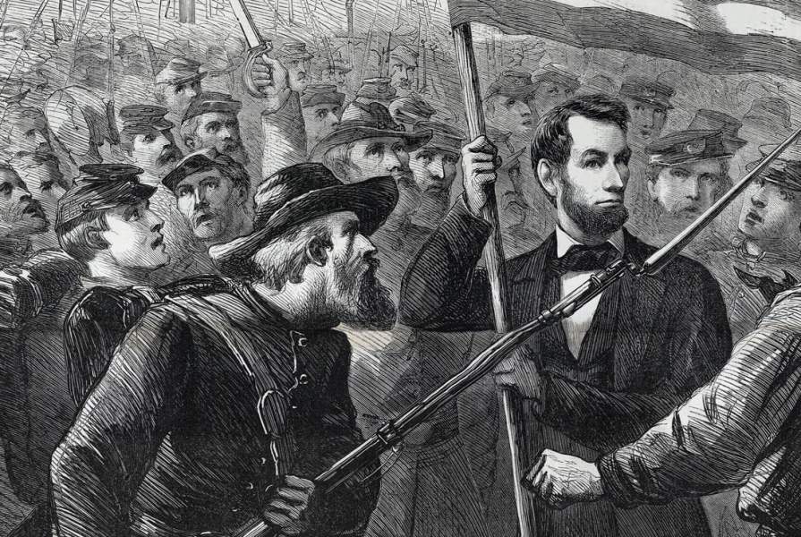 "Rally Round the Flag!" Harper's Weekly Magazine, October 1, 1864, detail