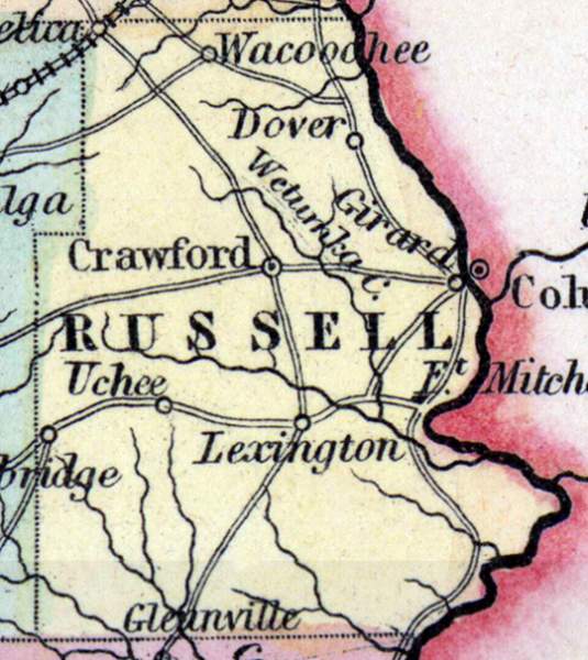 Russell County Alabama 1857 House Divided 3101