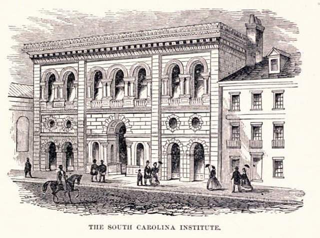 South Carolina Institute, Charleston, South Carolina, 1860, artist's impression