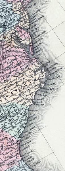 Southern Eastern Seaboard - New York to St. Augustine, 1857
