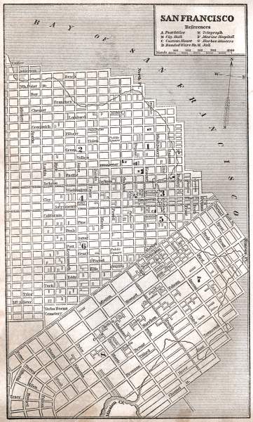 San Francisco, California, 1853, zoomable map