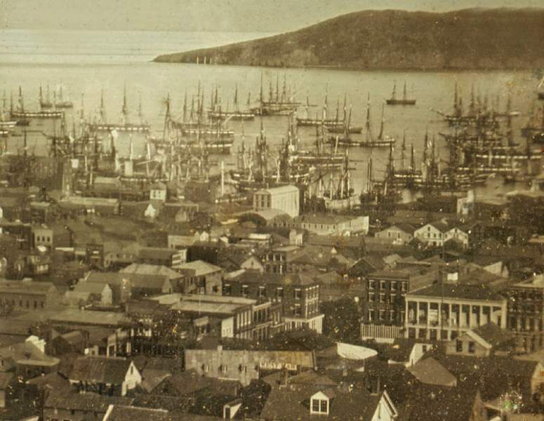 San Francisco Harbor, circa 1850, detail