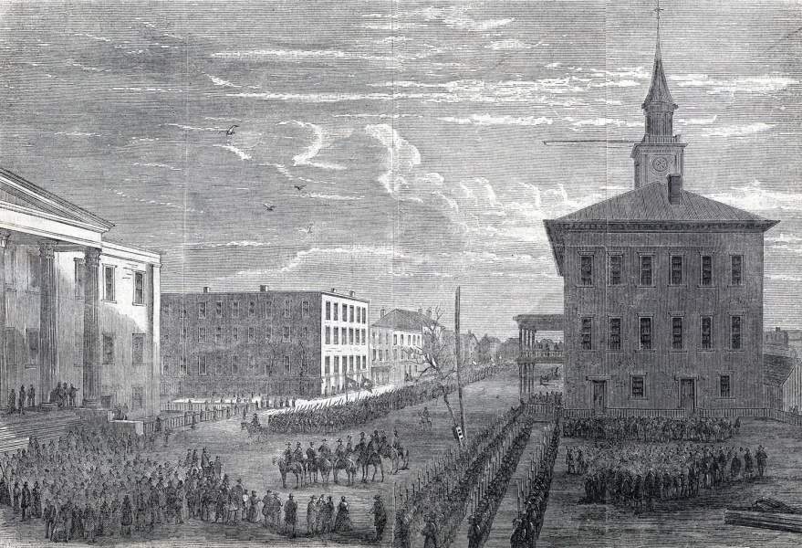 Sherman's March reaches Savannah, Georgia, December 21, 1864, artist's impression, zoomable image