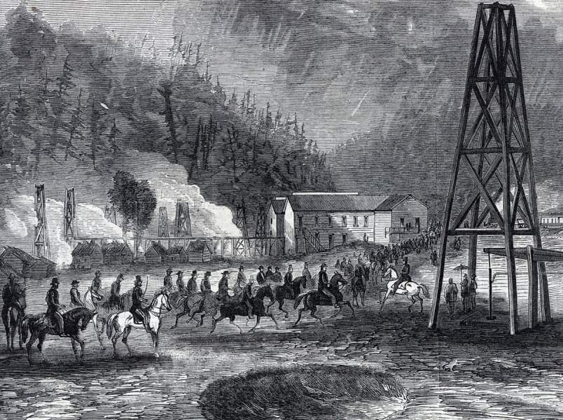 Schaffer, Pennsylvania, November 1865, artist's impression, detail