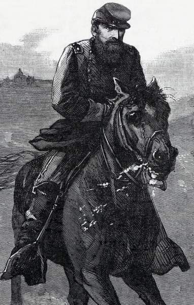 "Phil Sheridan's Ride To The Front, October 19, 1864," Harper's Weekly, November 5, 1864, artist's impression, detail