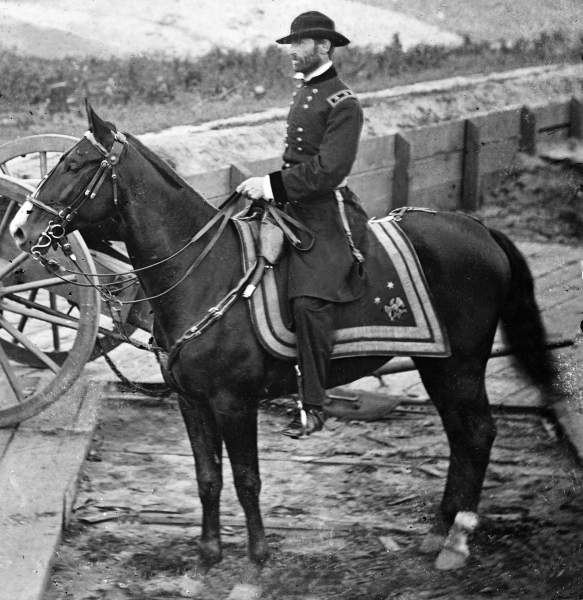 General William T. Sherman on horseback, Atlanta, Georgia, November 1864