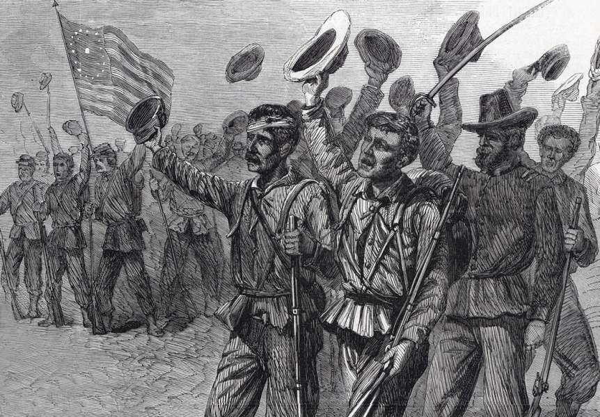 Troops of Major-General Philip Sheridan, Fisher's Hill, Virginia, September 22, 1864, artist's impression, further detail