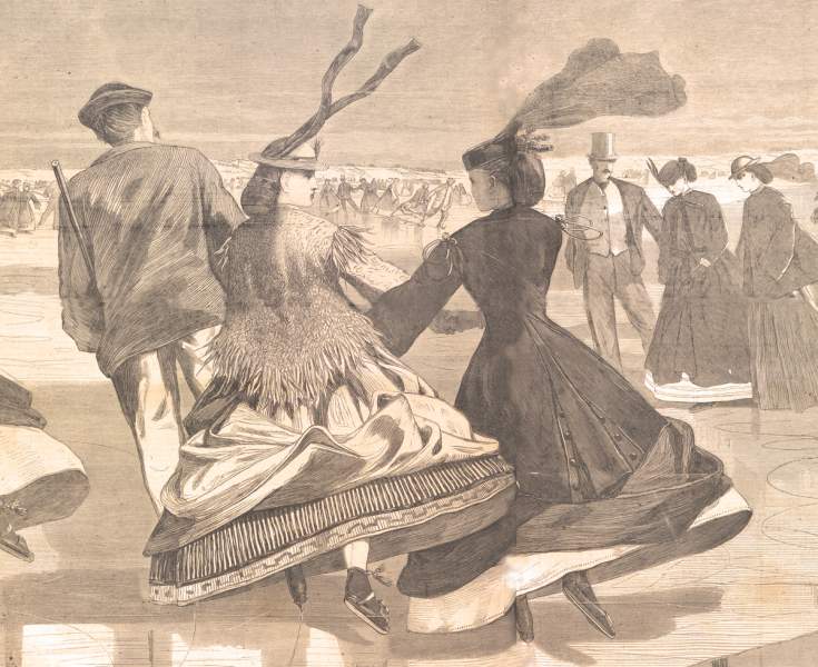 "Our National Winter Exercise - Skating," Frank Leslie's Illustrated, January 1866, detail