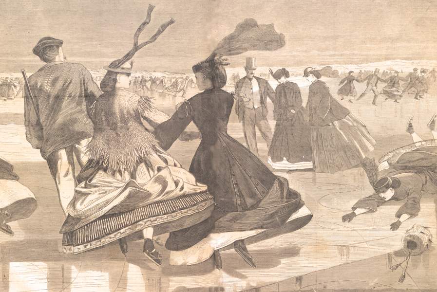 "Our National Winter Exercise - Skating," Frank Leslie's Illustrated, January 1866, zoomable image