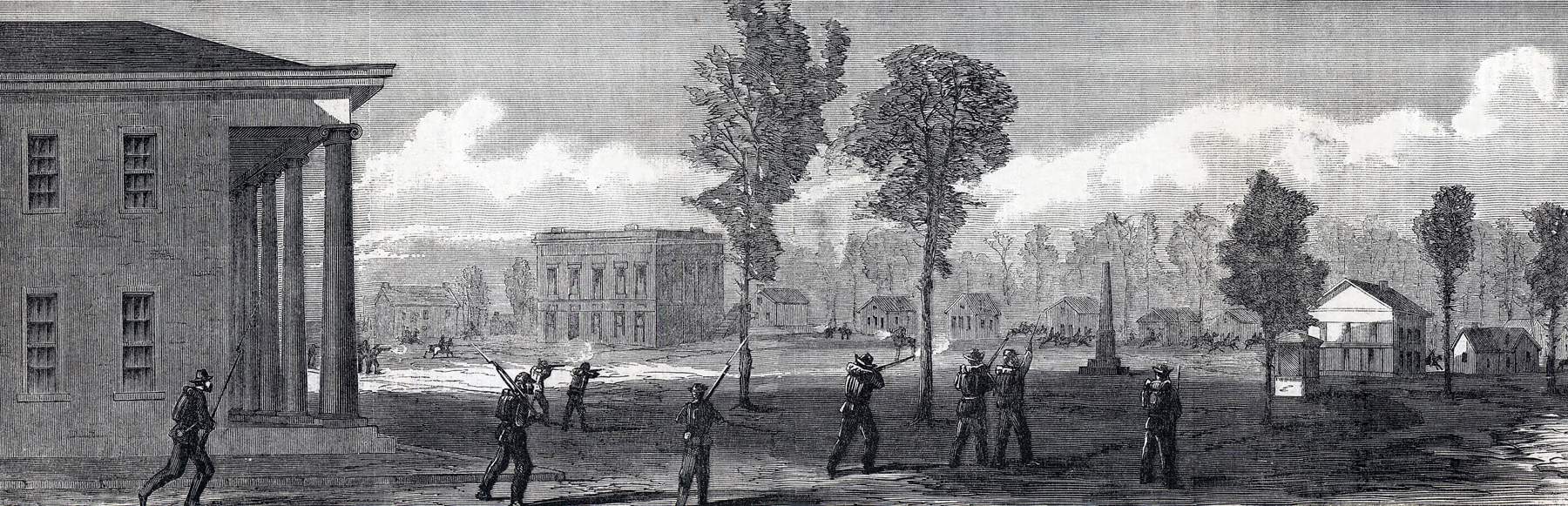 Skirmish at Sandersville, Georgia, November 25, 1864, artist's impression, zoomable image