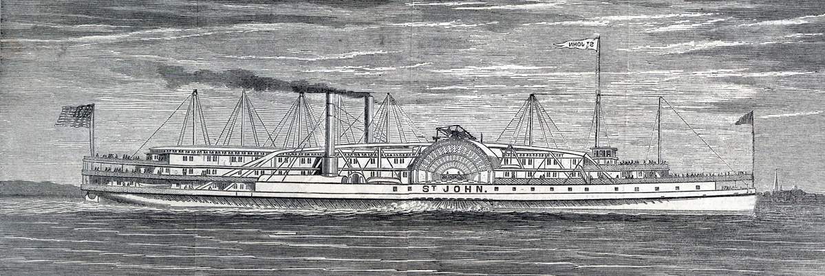 Hudson River Steamer "St. John," October 1865, artist's impression