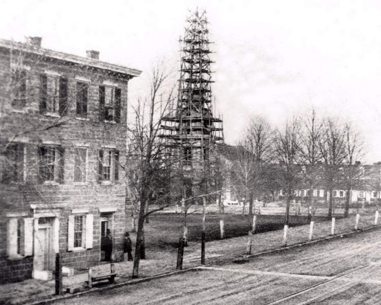 Carlisle Public Square, Carlisle, Pennsylvania, northwest corner, winter 1860-1861, detail