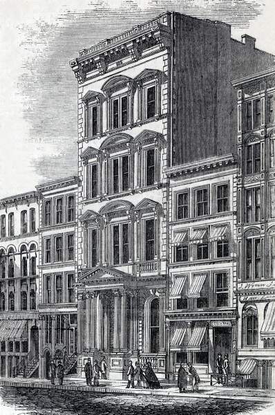 New home of the New York Stock Exchange Board of Brokers, New York City, 1865, artist's impression