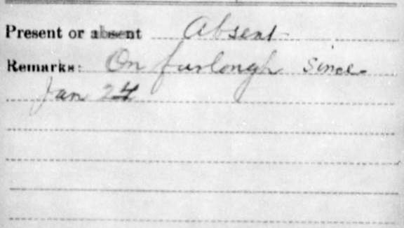 Confederate Private William E. Stoker, Muster Roll Report January 1864, detail