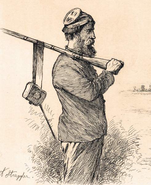 "A Straggler," Edwin Forbes, copper plate etching, 1876