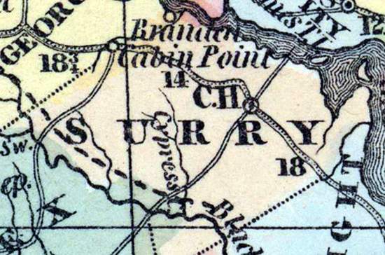 Surry County, Virginia, 1857