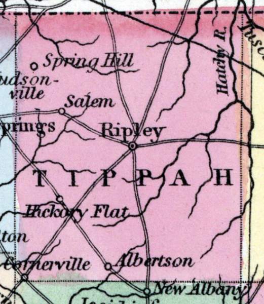 Tippah County, Mississippi, 1857