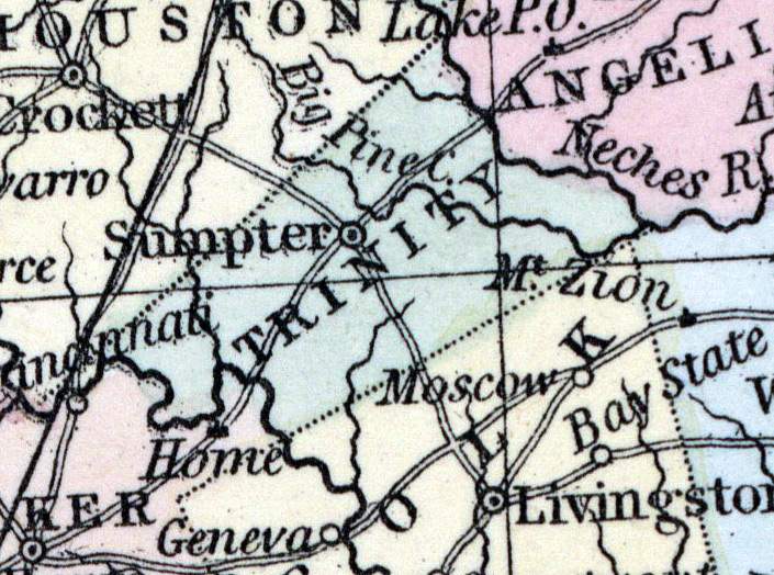 Trinity County, Texas, 1857