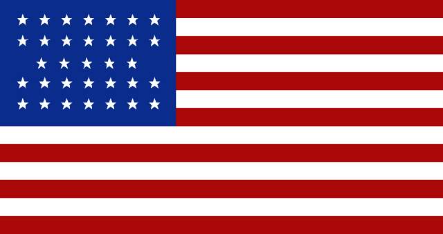 United States National Flag, Thirty-Three Stars, 1859