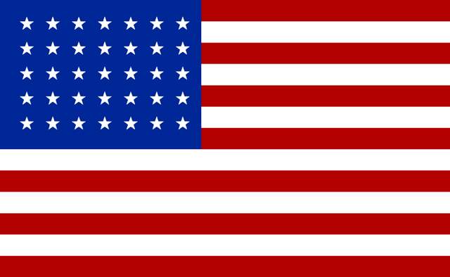 United States National Flag, Thirty-Five Stars, 1863