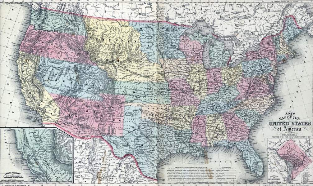 United States Map 1833