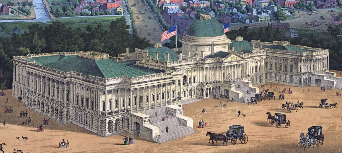 The U.S. Capitol Building, Washington, D.C., 1852