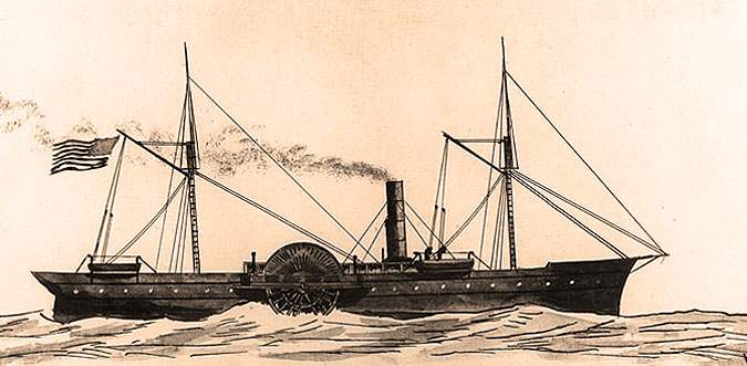 U.S.S. Keystone State, pre-1861 when a civilian vessel