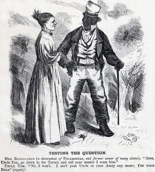 "Testing the Question," cartoon, Harper's Weekly Magazine, August 12, 1865