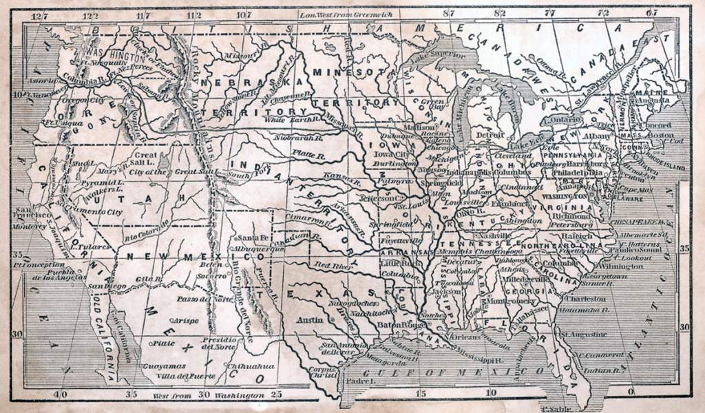 United States and its Territories, 1853
