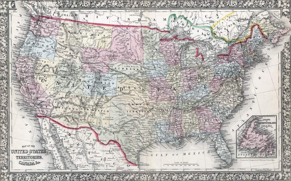 United States 1860 zoomable map - HD UnitedStates1860z 