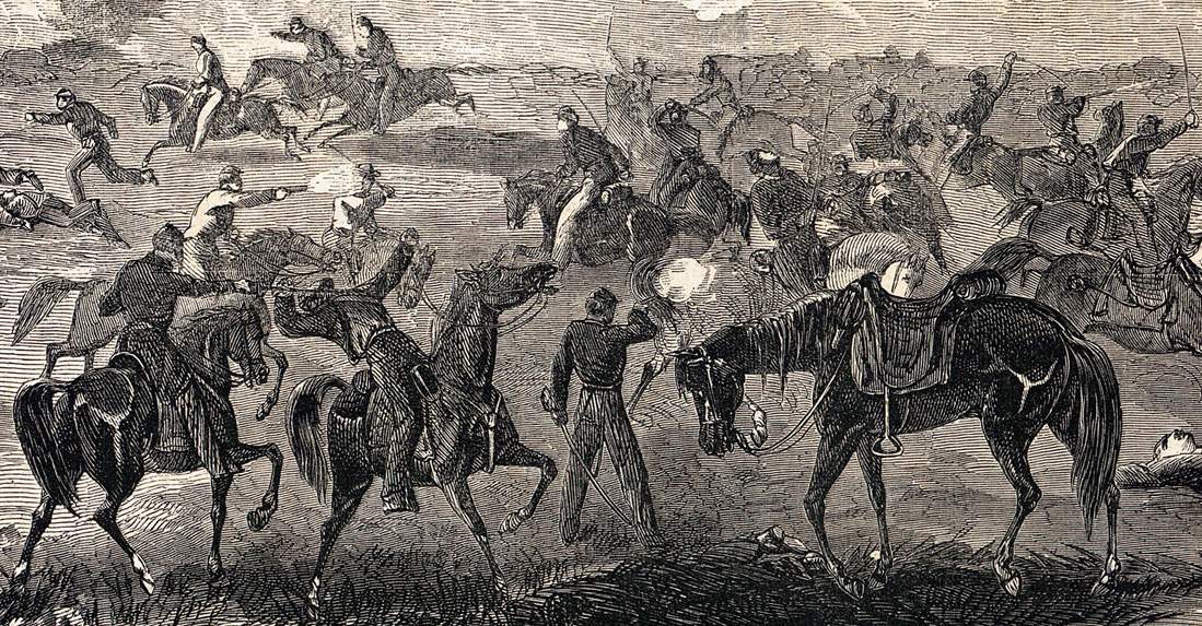 Skirmish At Upperville, Virginia, June 21, 1863, Artist's Impression ...