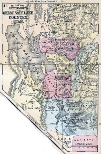 Great Salt Lake region of Utah, 1860, zoomable map