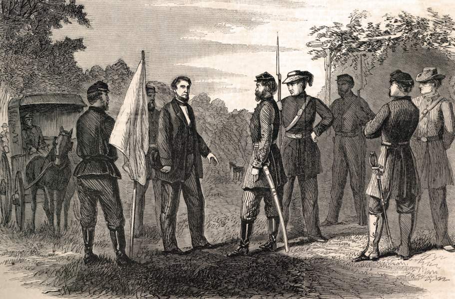 Clement L. Vallandigham Banished to the Confederate Lines, May 1863, artist's impression