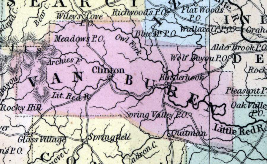 Van Buren County, Arkansas, 1857 | House Divided