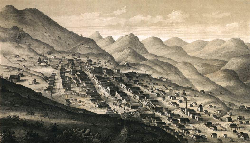 Virginia City, Nevada Territory, 1861, detail, zoomable image